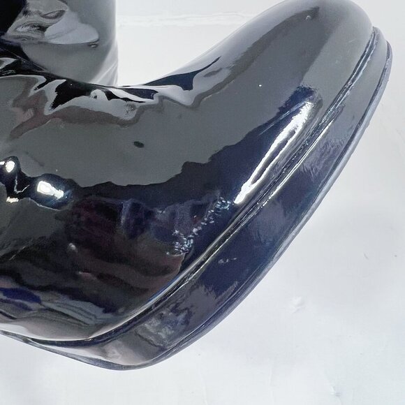 Stuart Weitzman Apollo Black Patent Leather Stiletto Boot Heeled Bootie Size 10 - Picture 10 of 13